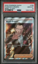 2020 Pokemon Sword and Shield Rebel Clash Boss's Orders #189 PSA 10