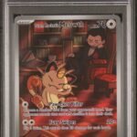 2025 Pokemon Scarlet and Violet Destined Rivals Illustration Rare Team Rocket's Meowth #203 PSA 10