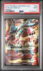 2017 Pokemon Mega Powers Collection Full Art M Lucario EX #55a Promo PSA 9
