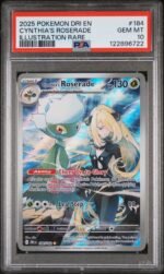 2025 Pokemon Destined Rivals Illustration Rare Cynthia's Roserade #184 PSA 10