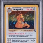 1999 Pokemon Fossil Holo Dragonite #4 PSA 8