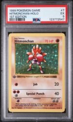 1999 Pokemon Base Set Holo 1st Edition Hitmonchan #7 PSA 5