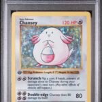 1999 Pokemon Base Set 1st Edition Holo Chansey #3 PSA 4