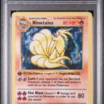 1999 Pokemon Base Set 1st Edition Holo Ninetales #12 PSA 3