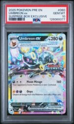 2025 Pokemon Scarlet and Violet Prismatic Evolutions Surprise Box Exclusive Umbreon Ex #60 PSA 10