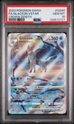 2023 Pokemon Sword and Shield Crown Zenith Galarian Gallery Glaceon Vstar #GG40 PSA 10