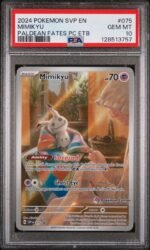 2024 Pokemon Scarlet and Violet Black Star Promo Paldean Fates Pokemon Center Elite Trainer Box Mimikyu #075 PSA 10
