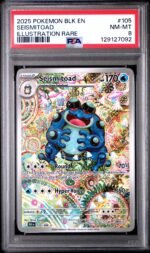 2025 Pokemon Black Bolt Illustration Rare Seismitoad #105 PSA 8