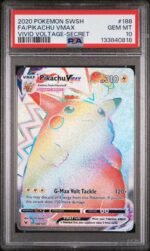 2020 Pokemon Sword and Shield Vivid Voltage Secret Rare Pikachu Vmax #188 PSA 10