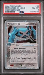 2004 Pokemon Ex Hidden Legends Holo Metagross Ex #95 PSA 8