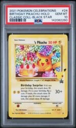 2021 Pokemon Black Star Promo Celebrations Classic Collection Holo Birthday Pikachu #24 PSA 10