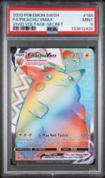 2020 Pokemon Sword and Shield Vivid Voltage Secret Rare Pikachu Vmax #188 PSA 9