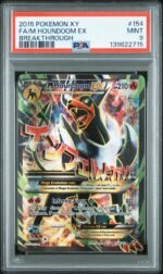 2015 Pokemon XY Breakthrough M Houndoom Ex #154 PSA 9