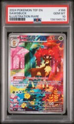 2024 Pokemon Scarlet and Violet Temporal Forces Illustration Rare Sawsbuck #166 PSA 10