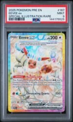 2025 Pokemon Scarlet and Violet Prismatic Evolutions Special Illustration Rare Eevee Ex #167 PSA 9