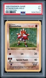 1999 Pokemon Base Set Holo 1st Edition Hitmonchan #7 PSA 5