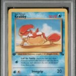 1999 Pokemon Fossil 1st Edition Krabby #51 PSA 10