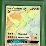2017 Pokemon Sun and Moon Burning Shadows Secret Rare Charizard Gx #150 PSA 9