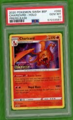 2020 Pokemon Sword and Shield Black Star Promo Holo Prerelease Charizard #SWSH066 PSA 10