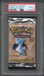 1999 Wotc-Pokemon Fossil Foil Pack 1st Edition Foil Pack-Lapras Fossil St Edition PSA 10