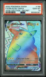 2020 Pokemon Sword and Shield Vivid Voltage Secret Rare Pikachu Vmax #188 PSA 10