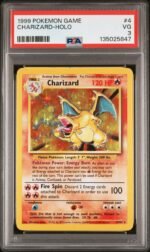 1999 Pokemon Base Set Holo Charizard #4 PSA 3