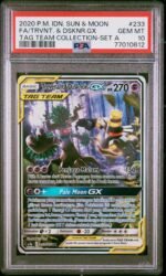2020 Pokemon Indonesian Sun & Moon Tag Team Collection Set A Dusknoir/Trevenant Gx #233 PSA 10