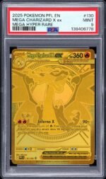 2025 Pokemon Mega Evolution Phantasmal Flames Mega Hyper Rare Mega Charizard X Ex #130 PSA 9