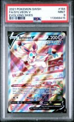 2021 Pokemon Sword and Shield Evolving Skies Sylveon V #184 PSA 9
