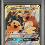2019 Pokemon Sun and Moon Unified Minds Alolan Raichu/Raichu Gx #54 PSA 10