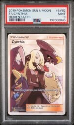 2019 Pokemon Sun and Moon Hidden Fates Cynthia #SV82 PSA 9