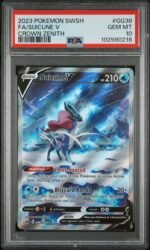 2023 Pokemon Sword and Shield Crown Zenith Galarian Gallery Suicune V #GG38 PSA 10