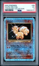 2002 Pokemon Legendary Collection Reverse Holo Vulpix #98 PSA 5